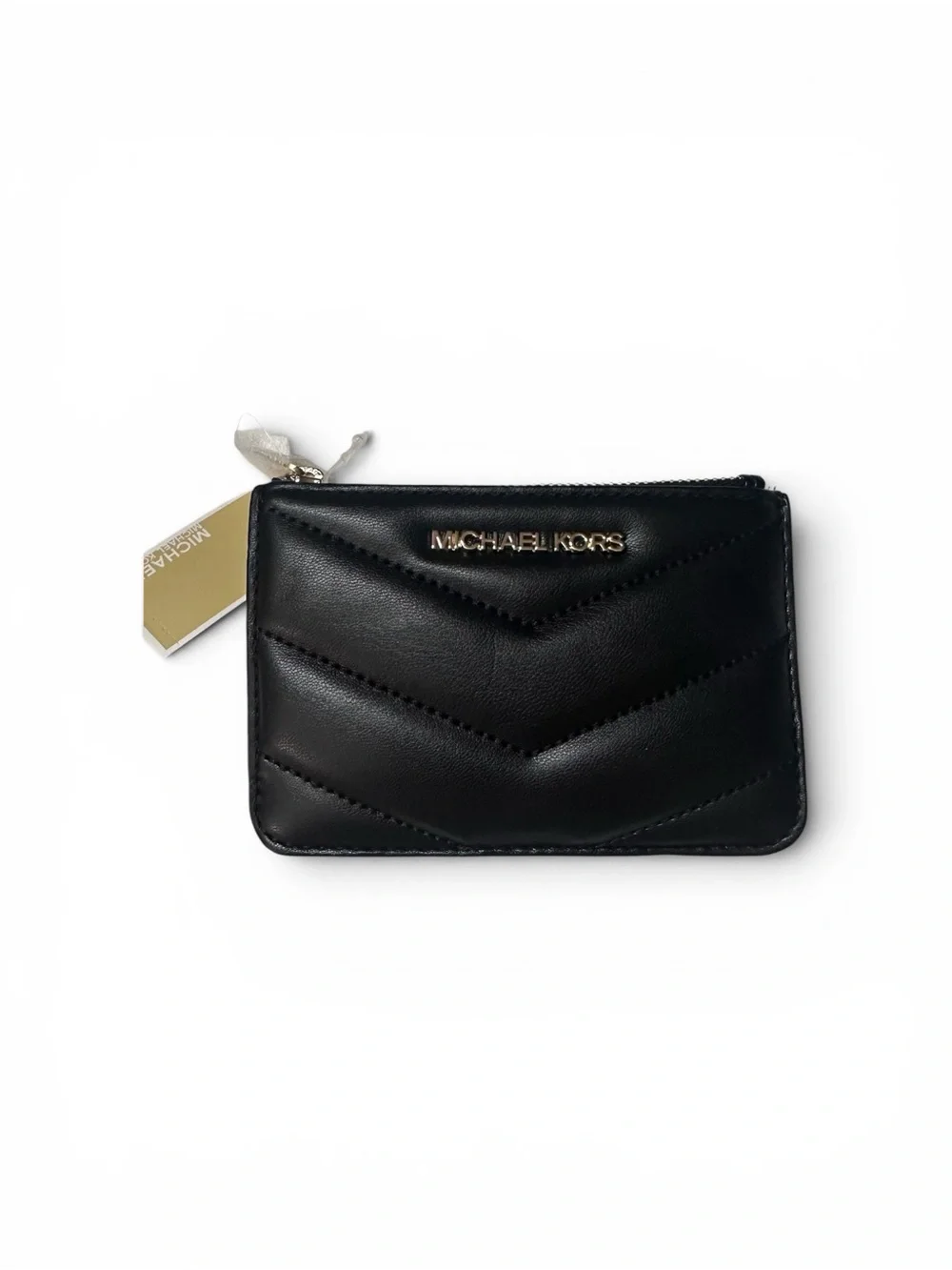 Michael Kors Black Leather Card & ID Holder